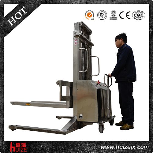 半電動(dòng)堆高車(chē)(不銹鋼寬腿) 半電動(dòng)堆高車(chē)(不銹鋼寬腿)