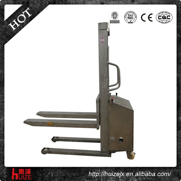 不銹鋼304材質(zhì)半電動堆高車 不銹鋼304材質(zhì)半電動堆高車